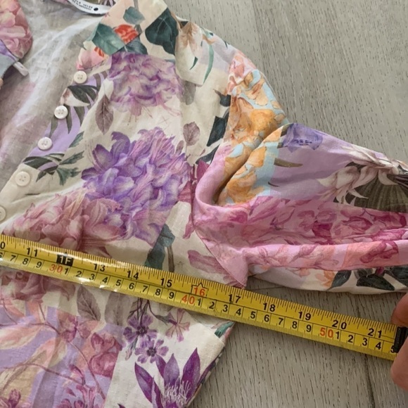 Bloggers favorite Zara tropical parrot dress women’s size Small  belted buttons - Picture 15 of 16